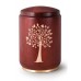 Wooden Urn (Stained Mahogany with Tree of Life Engraving)
